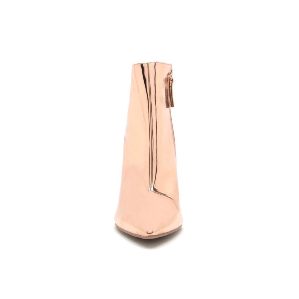 Rose Gold Metallic Ankle Booties - Picture 5 of 8